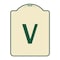 Signmission Designer Series Sign W/ Letter V, Tan & Green Heavy-Gauge Aluminum Sign, 24" x 18", TG-1824-22922 A-DES-TG-1824-22922 - alternate 1